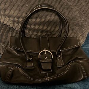 Coach Black Leather Shoulder Bag